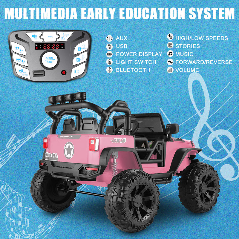 Electric Kids Ride-On Jeep Car with 12V/24V Power Wheels, Music, and Remote Control Magic Cars 23