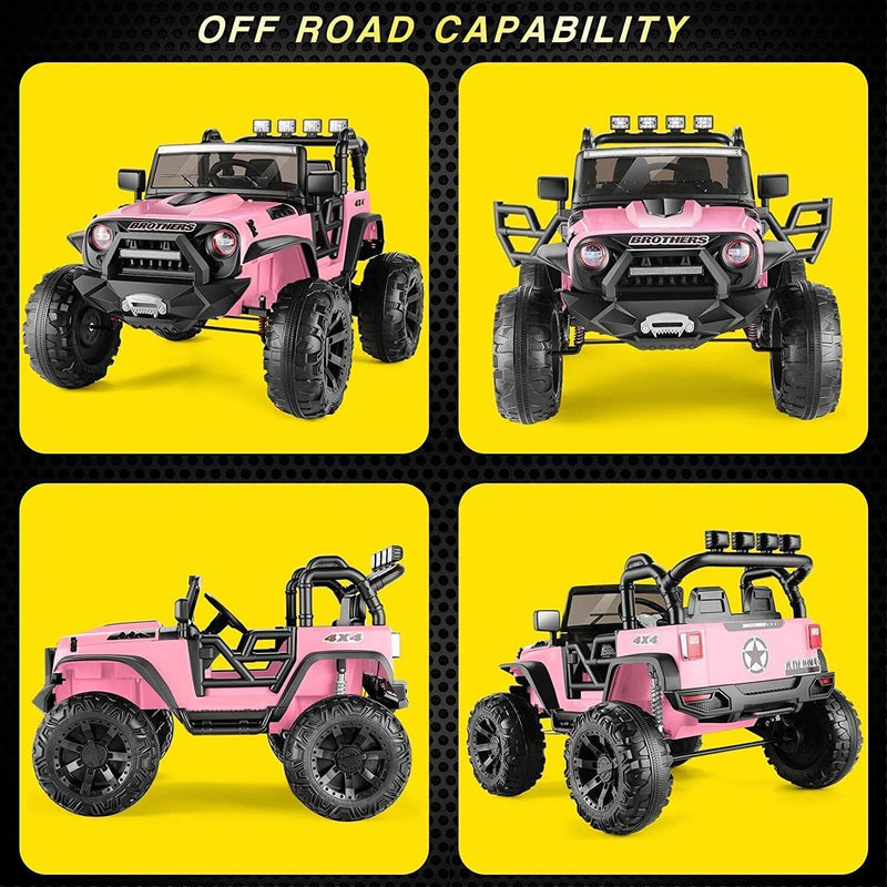 Electric Kids Ride-On Jeep Car with 12V/24V Power Wheels, Music, and Remote Control Magic Cars 17