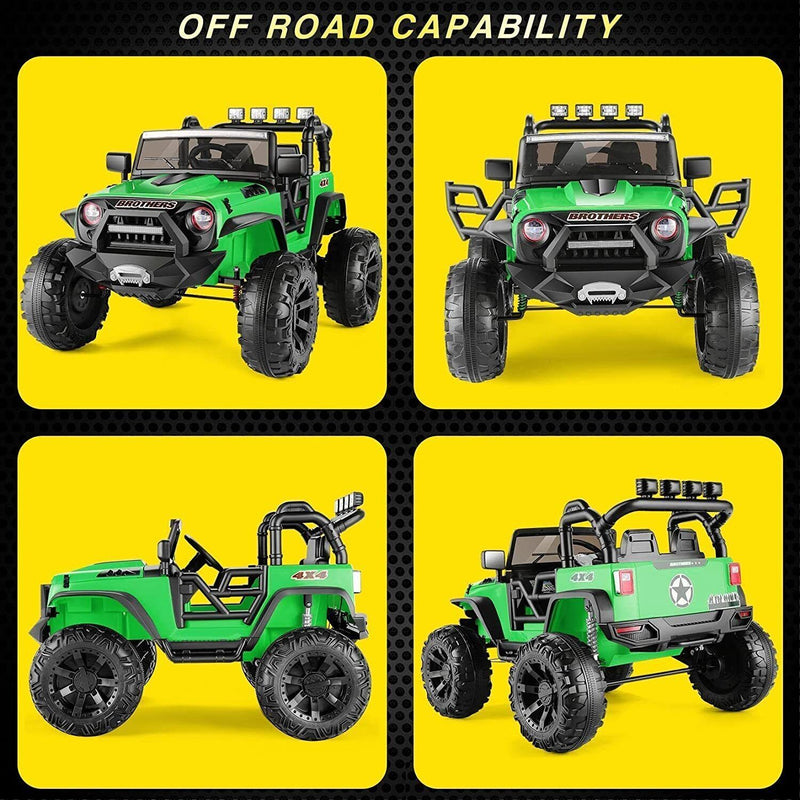 Electric Kids Ride-On Jeep Car with 12V/24V Power Wheels, Music, and Remote Control Magic Cars 25