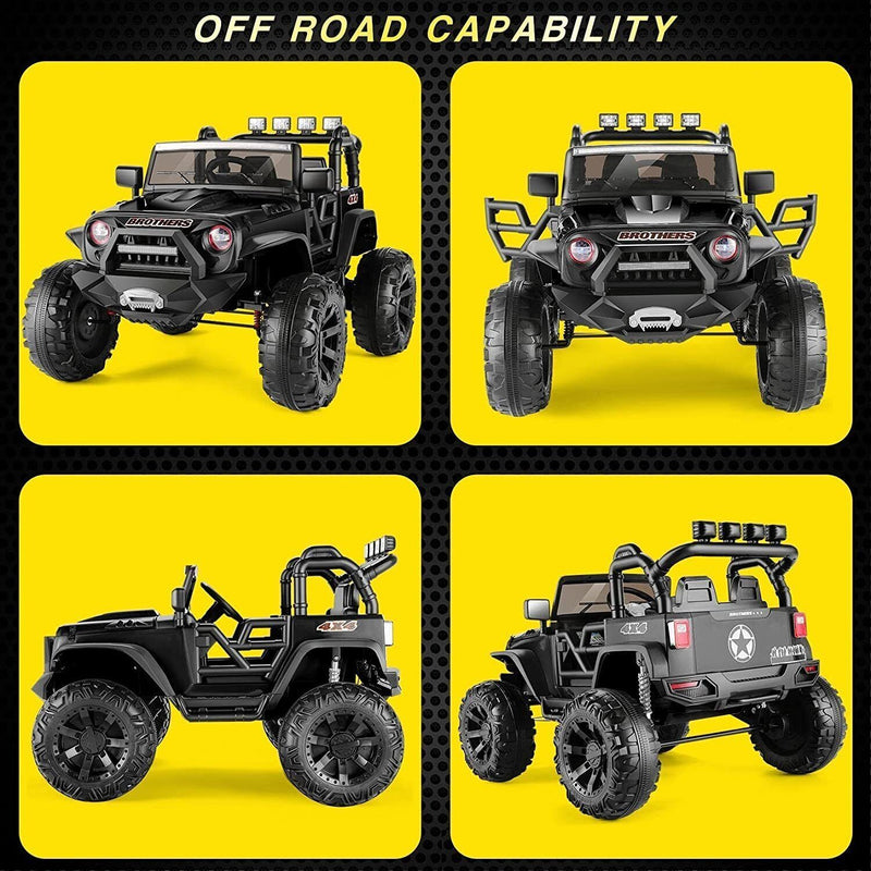 Electric Kids Ride-On Jeep Car with 12V/24V Power Wheels, Music, and Remote Control Magic Cars 28