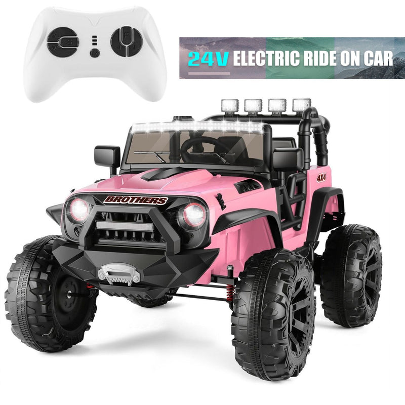 12V/24V Electric Kids Ride-On Jeep with Power Wheels, LED Lights, Music, and Remote Control Magic Cars 2