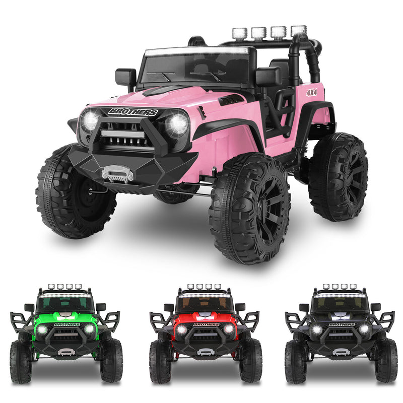 24V Electric Kids Ride-On Jeep with Power Wheels, Remote Control, and Music Magic Cars 12