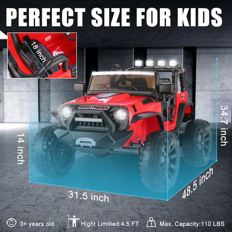 24V Electric Kids Ride-On Jeep with Power Wheels, Remote Control, and Music Magic Cars 5