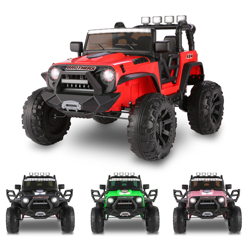 24V Electric Kids Ride-On Jeep with Power Wheels, Music, Remote Control, and 2 Seaters Magic Cars 11