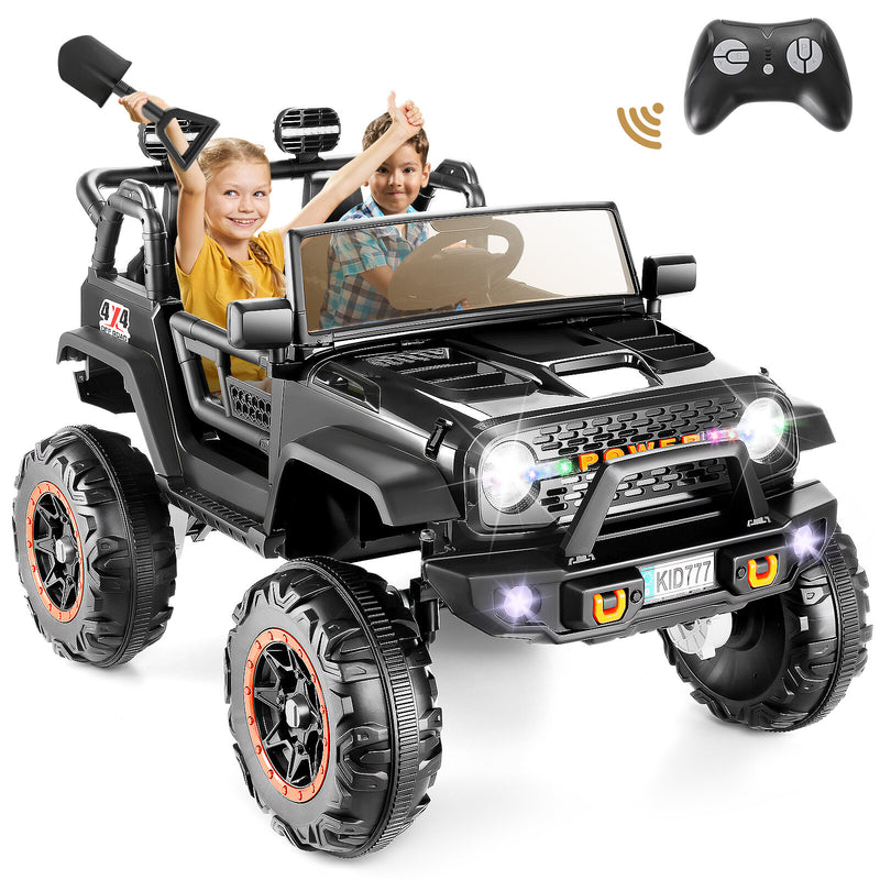 24V Electric Kids Ride-On Jeep Car with Remote Control, Music, LED Lights, and Powerful Wheels Magic Cars 4