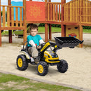 Rechargeable Electric Ride-On Kids' Construction Excavator Tractor Toy Yellow Magic Cars 1