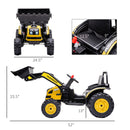 Rechargeable Electric Ride-On Kids' Construction Excavator Tractor Toy Yellow Magic Cars 2