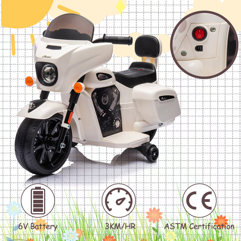 Electric Kids Ride-On Motorcycle Dirt Bike with Training Wheels and USB Music Player Magic Cars 7