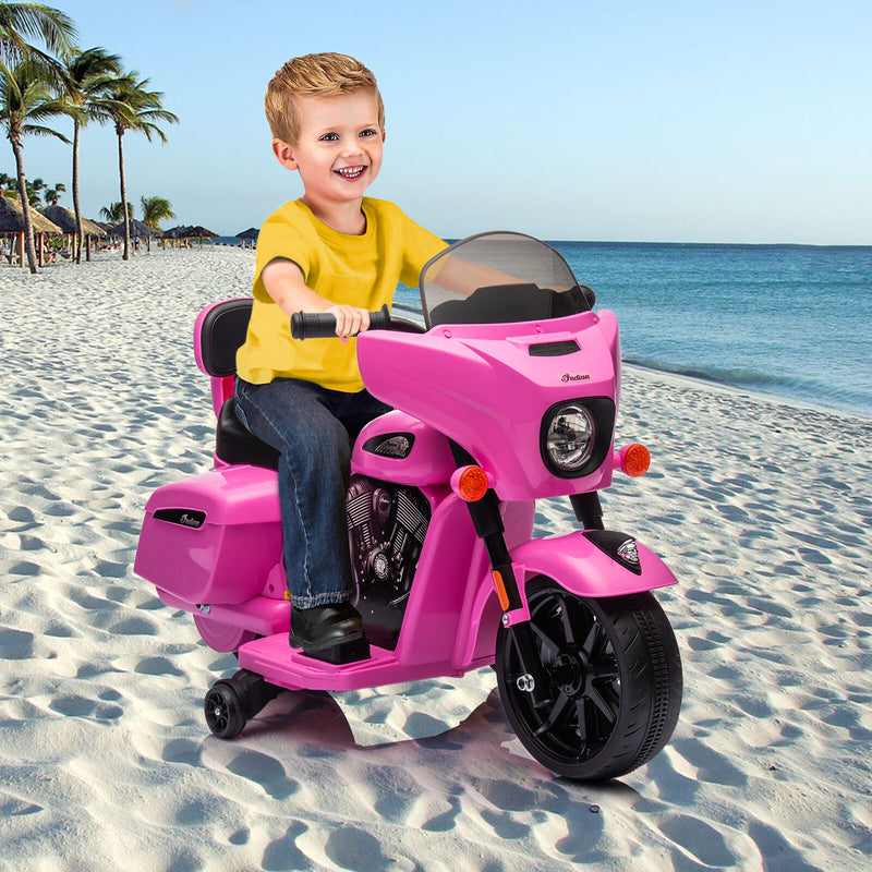 Electric Kids Ride-On Dirt Bike with Training Wheels and USB Charging Magic Cars 9