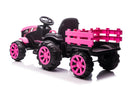 12V Battery-Powered Kids Electric Ride-On Tractor with Trailer Toy Vehicle Magic Cars 4