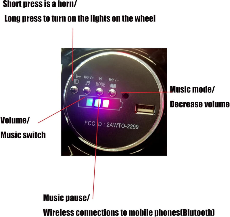 12V Red Electric Kids Motorcycle Toy Car for Ages 3-6 Magic Cars 5