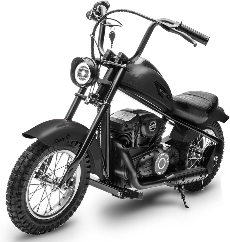 24V 250W Electric Kids Motorcycle with 2 Speeds and 14 MPH Max Speed, Black Magic Cars 1
