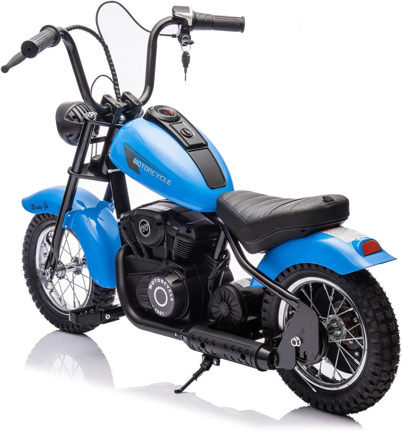 24V 250W Electric Kids Motorcycle with 2 Speeds Blue, Max Speed 14 MPH Magic Cars 0