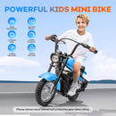 24V 250W Electric Kids Motorcycle with 2 Speeds Blue, Max Speed 14 MPH Magic Cars 3