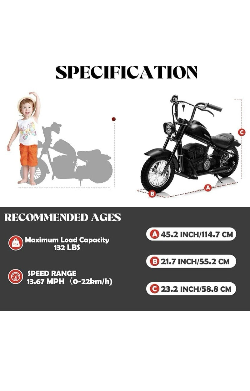 24V 250W Electric Kids Motorcycle with 2 Speeds and 14 MPH Max Speed in Orange Magic Cars 2