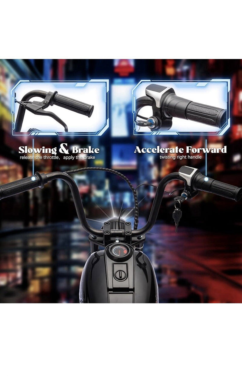 24V 250W Electric Kids Motorcycle with 2 Speeds and 14 MPH Max Speed in Orange Magic Cars 4