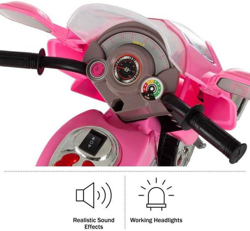Electric 3-Wheel Battery-Powered Motorcycle for Kids Age 3 Magic Cars 2