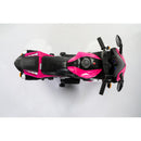 Electric Pink Motorcycle with Training Wheels and Manual Hand Throttle Drive Magic Cars 6