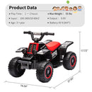 6V Electric Ride-On Kids ATV 4-Wheeler with LED Lights for Toddlers Age 1-3 Years Magic Cars 2