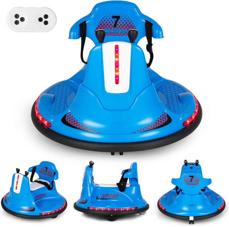 Electric Ride-On Bumper Car 12V with Soft Bumper, Dual Driving Modes, Music, and LED Lights Magic Cars 11