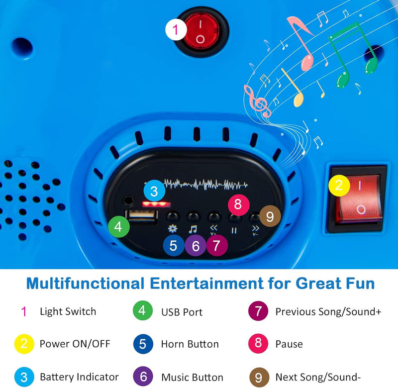 Electric Ride-On Bumper Car 12V with Soft Bumper, Dual Driving Modes, Music, and LED Lights Magic Cars 2