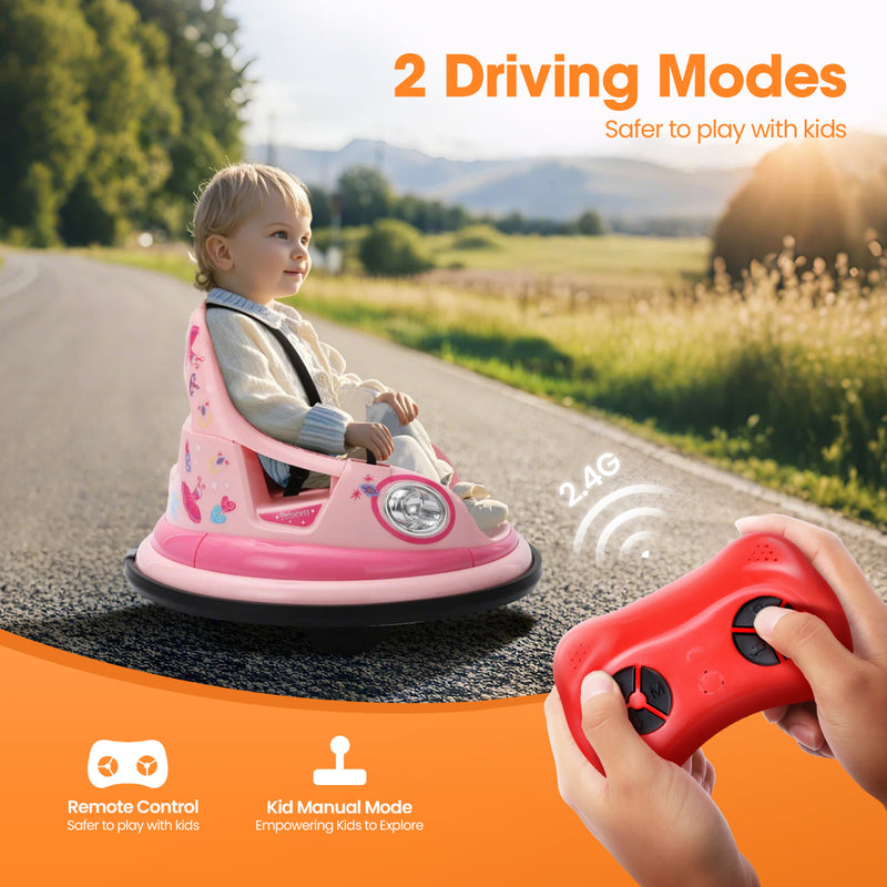12V Electric Ride-On Bumper Car for Kids with 2-Speed and Remote Control Magic Cars 1
