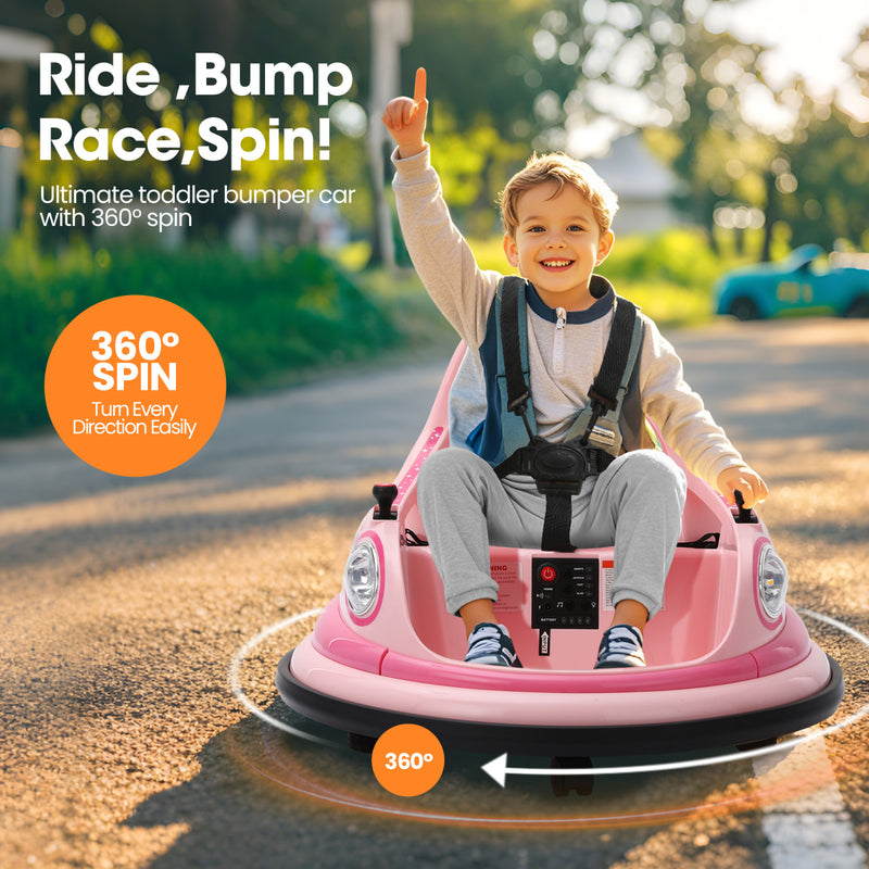 12V Electric Ride-On Bumper Car for Kids with 2-Speed and Remote Control Magic Cars 4