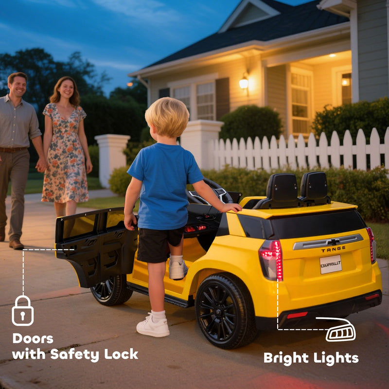 12V Electric Ride-On Car for Kids Yellow Magic Cars 10