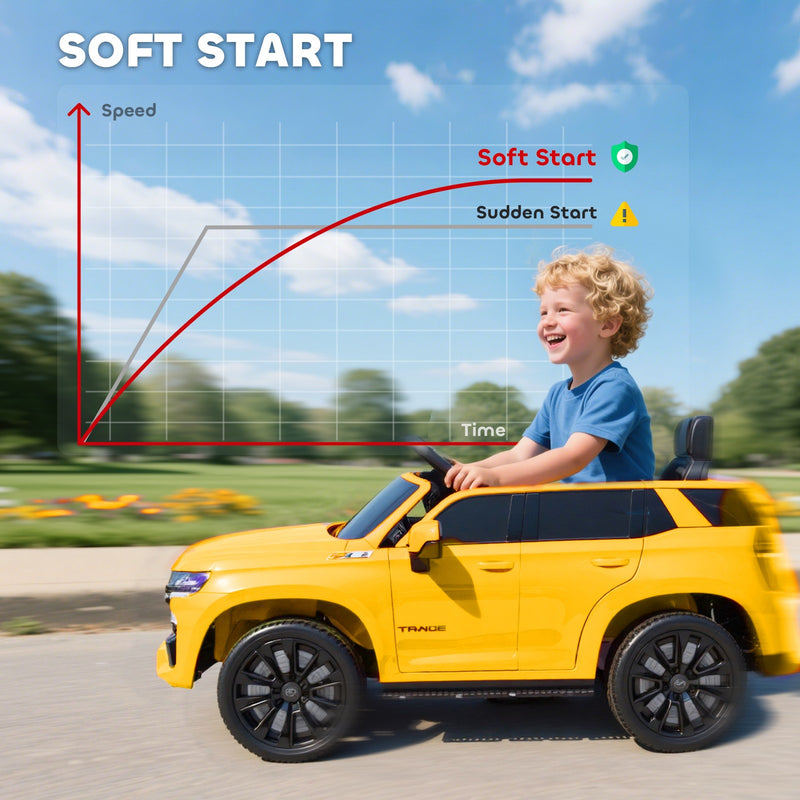 12V Electric Ride-On Car for Kids Yellow Magic Cars 6