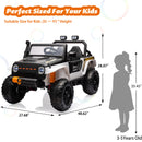 Electric Ride-On Truck for Kids 2-Seater Battery Powered with 4x35W Wheels Magic Cars 17
