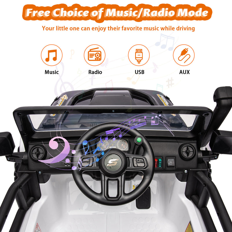 Electric Ride-On Truck for Kids 2-Seater Battery Powered with 4x35W Wheels Magic Cars 18