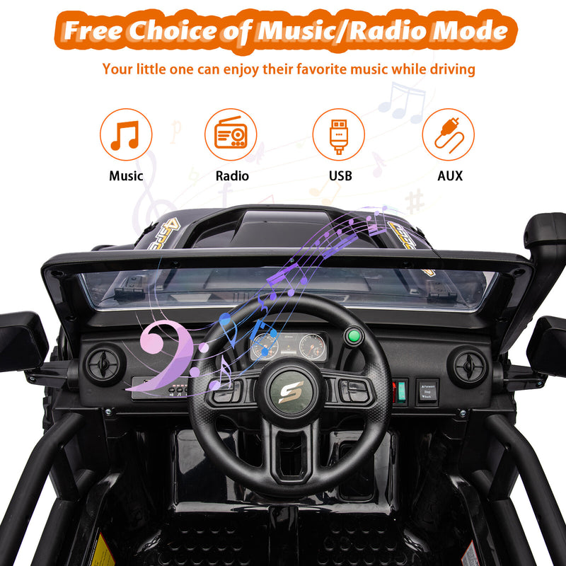 Electric Ride-On Truck for Kids 2-Seater Battery Powered with 4x35W Wheels Magic Cars 21