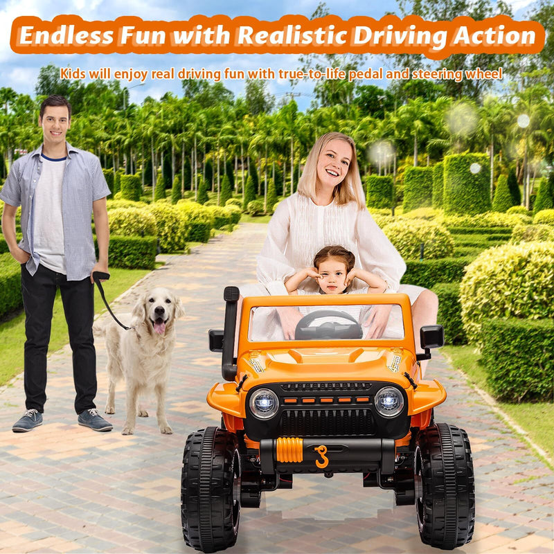 Electric Ride-On Truck for Kids 2-Seater Battery Powered with 4x35W Wheels Magic Cars 8