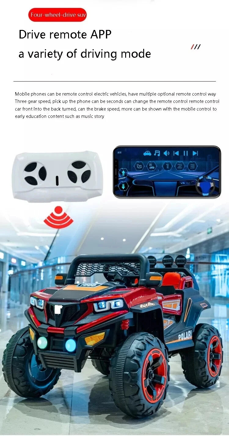 Electric Ride-On Car for Kids with 4 Wheels, Motors, Music, and Lights Magic Cars 3