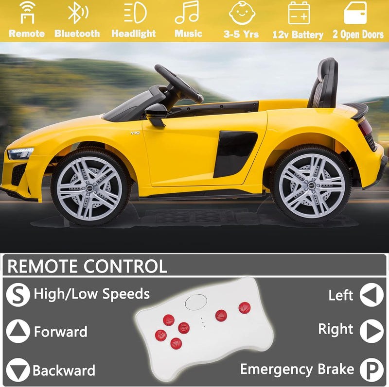 Electric Ride-On Car for Kids with Remote Control Compatible with Audi Models Magic Cars 2