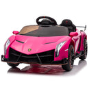 Lamborghini Veneno Licensed Electric Ride-On Toy Car in Pink Magic Cars 11