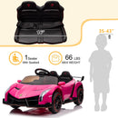 Lamborghini Veneno Licensed Electric Ride-On Toy Car in Pink Magic Cars 2