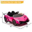 Lamborghini Veneno Licensed Electric Ride-On Toy Car in Pink Magic Cars 4
