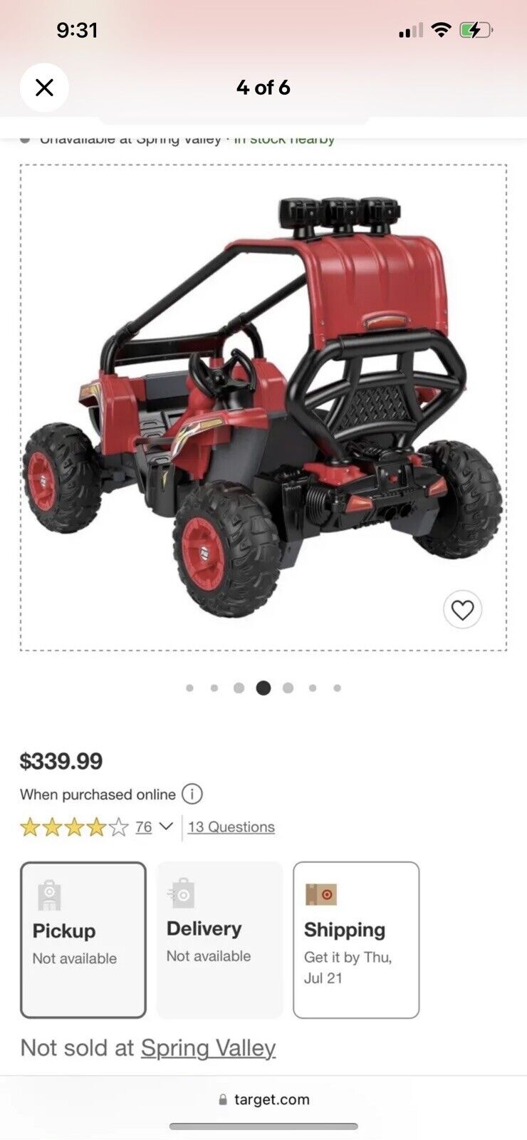 Electric Ride-On Baja Trailster Jeep with Power Wheels, Spacious Double Seater, 5 MPH Magic Cars 3