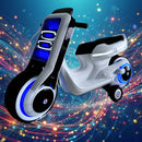 12V Electric Kids Ride-On Motorcycle with Full LED Lights and Multiple Light Modes, Tron-Inspired Design Magic Cars 2