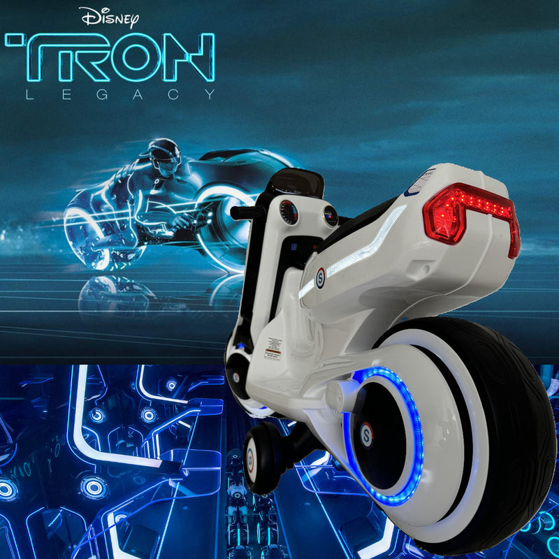 12V Electric Kids Ride-On Motorcycle with Full LED Lights and Multiple Light Modes, Tron-Inspired Design Magic Cars 6