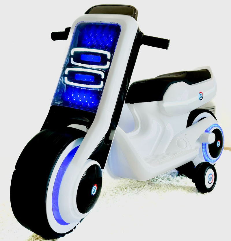 Electric Ride-On Kids Motorcycle Scooter Large Size with LED Lights Magic Cars 7