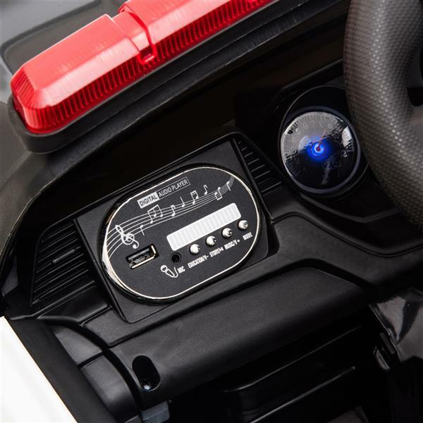 12V Electric Ride-On Police Truck for Kids with 3 Speeds and Remote Control Magic Cars 2