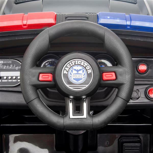 12V Electric Ride-On Police Truck for Kids with 3 Speeds and Remote Control Magic Cars 6