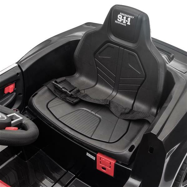 12V Electric Ride-On Police Truck for Kids with 3 Speeds and Remote Control Magic Cars 8