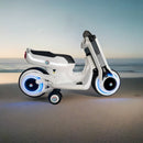 Electric Ride-On Kids Motorcycle Scooter with LED Lights and 2-Seater Design Magic Cars 14