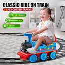 Toddler Electric Ride-On Train with Curved Tracks, Lights, Horns and Hidden Storage Magic Cars 1