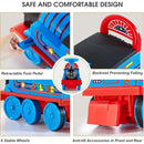 Toddler Electric Ride-On Train with Curved Tracks, Lights, Horns and Hidden Storage Magic Cars 4