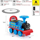 Toddler Electric Ride-On Train with Curved Tracks, Lights, Horns and Hidden Storage Magic Cars 5