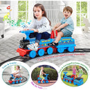 Toddler Electric Ride-On Train with Curved Tracks, Lights, Horns and Hidden Storage Magic Cars 8